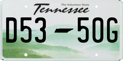 TN license plate D5350G