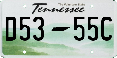 TN license plate D5355C