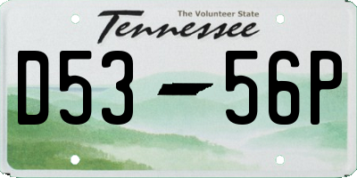 TN license plate D5356P