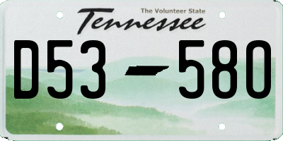 TN license plate D5358O