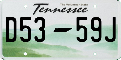 TN license plate D5359J