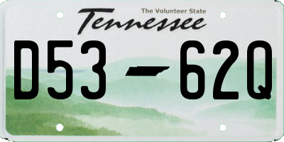 TN license plate D5362Q