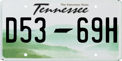 TN license plate D5369H