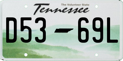TN license plate D5369L