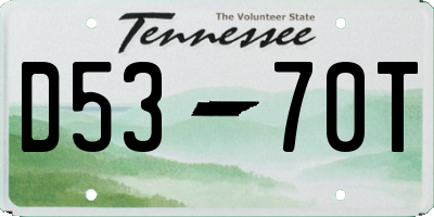 TN license plate D5370T