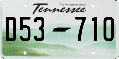 TN license plate D5371O