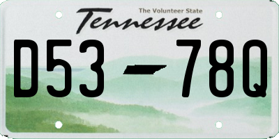 TN license plate D5378Q