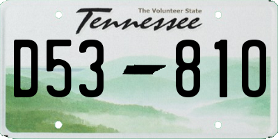 TN license plate D5381O