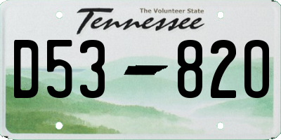 TN license plate D5382O