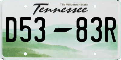 TN license plate D5383R