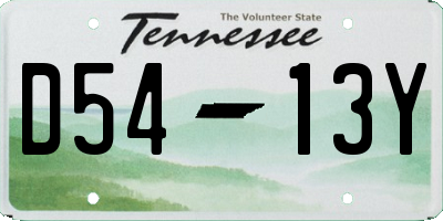 TN license plate D5413Y