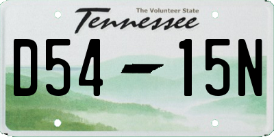 TN license plate D5415N