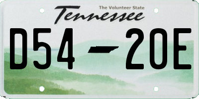 TN license plate D5420E