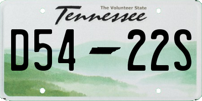 TN license plate D5422S