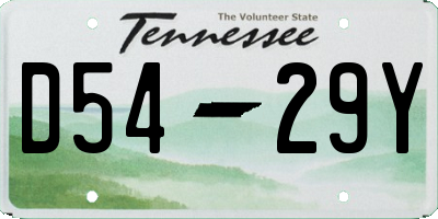 TN license plate D5429Y