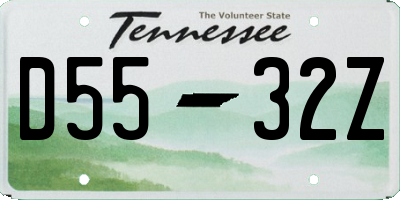 TN license plate D5532Z
