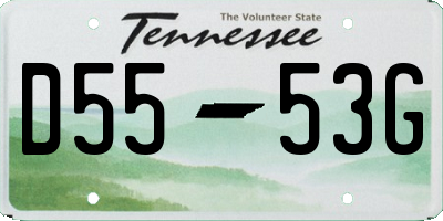 TN license plate D5553G