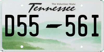 TN license plate D5556I
