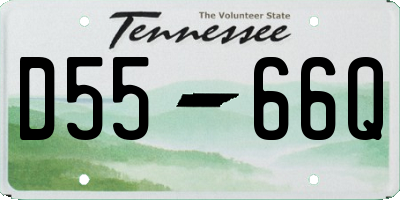 TN license plate D5566Q