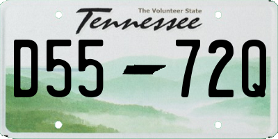 TN license plate D5572Q
