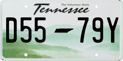 TN license plate D5579Y