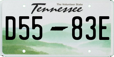 TN license plate D5583E