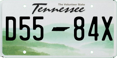 TN license plate D5584X