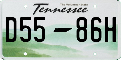 TN license plate D5586H