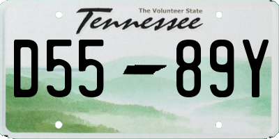TN license plate D5589Y