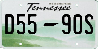 TN license plate D5590S