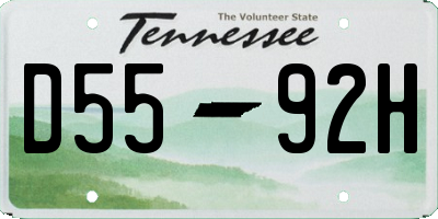 TN license plate D5592H
