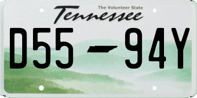 TN license plate D5594Y
