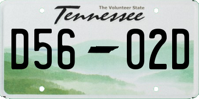 TN license plate D5602D
