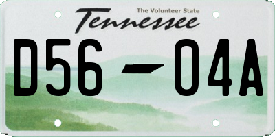 TN license plate D5604A