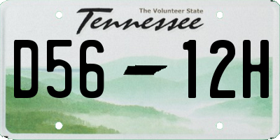 TN license plate D5612H