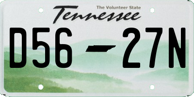 TN license plate D5627N