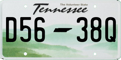 TN license plate D5638Q