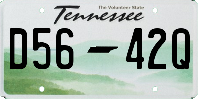 TN license plate D5642Q