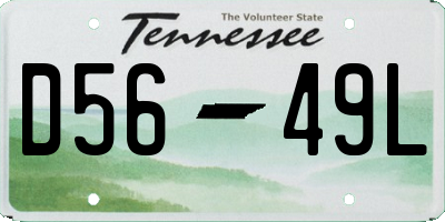 TN license plate D5649L