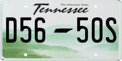 TN license plate D5650S