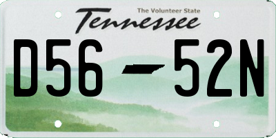 TN license plate D5652N