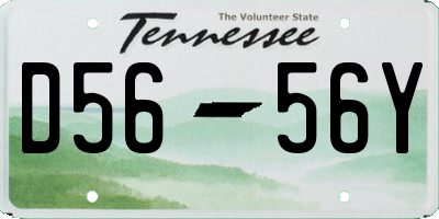 TN license plate D5656Y