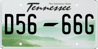 TN license plate D5666G