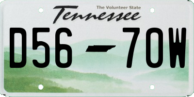 TN license plate D5670W