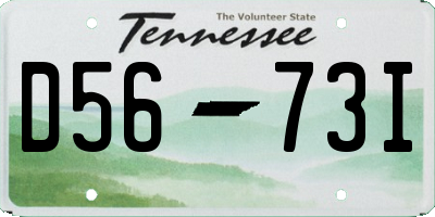 TN license plate D5673I