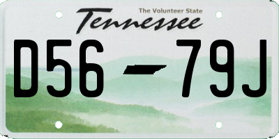 TN license plate D5679J