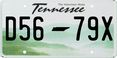 TN license plate D5679X