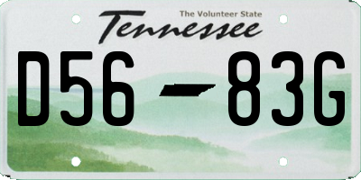 TN license plate D5683G