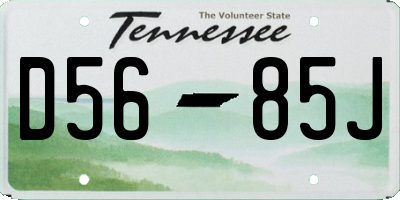 TN license plate D5685J