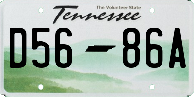 TN license plate D5686A